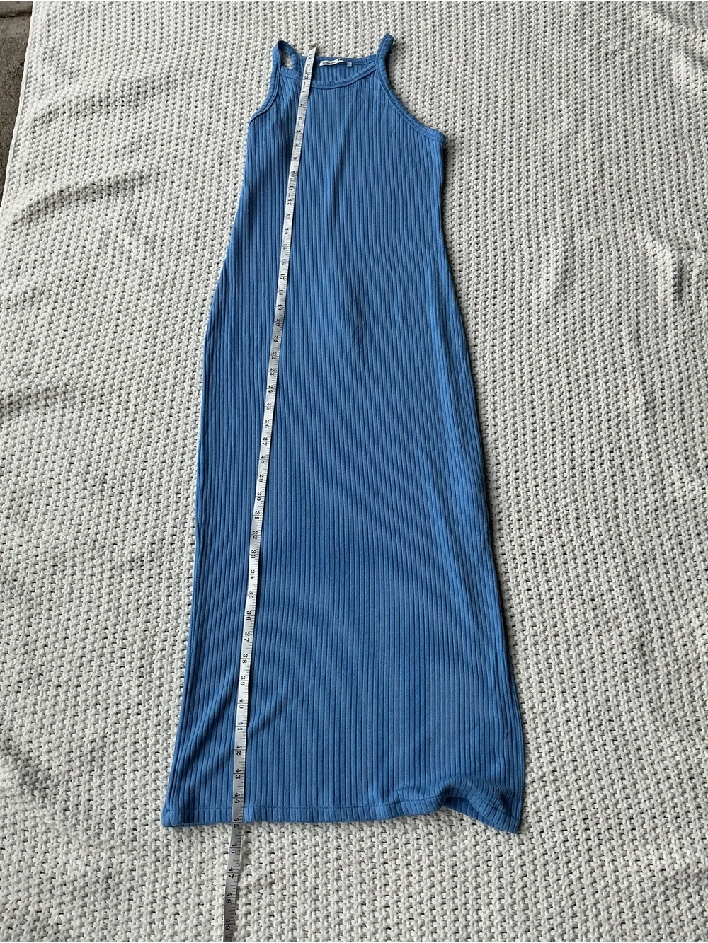 REFORMATION Ribbed Halter Maxi Dress - XS - Dreamy Blue - Picture 9 of 12